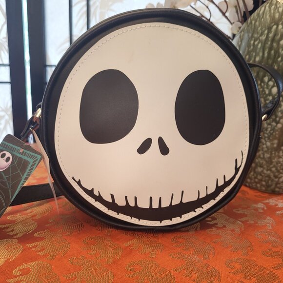 Disney Nightmare Before Christmas Jack Skellington Crossbody Round Bag Purse - Picture 2 of 5